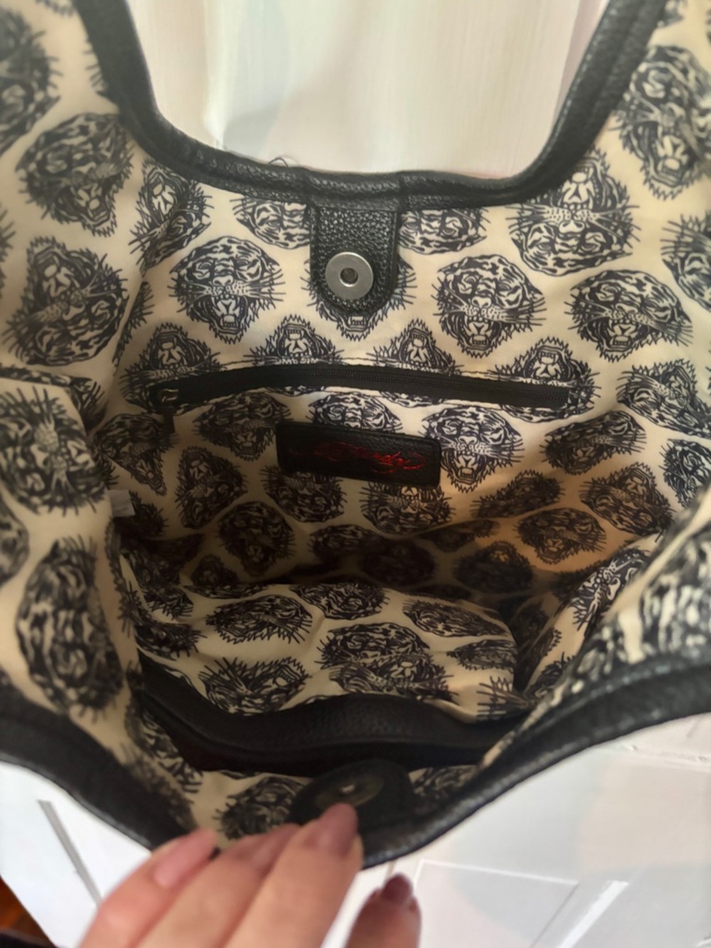 Ed Hardy Tattoo Print Tote Bag NWT - Picture 6 of 7